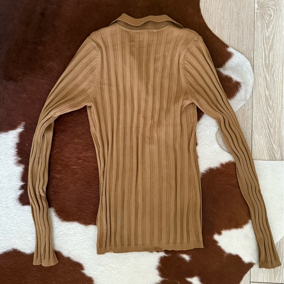 ASTR the label Ribbed Button-Up Cardigan - Picture 6 of 6